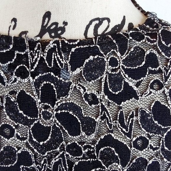 Catherines- Womens Black/White Swirl Textured Semi Sheer lite Blazer Sz. XL - Picture 6 of 7